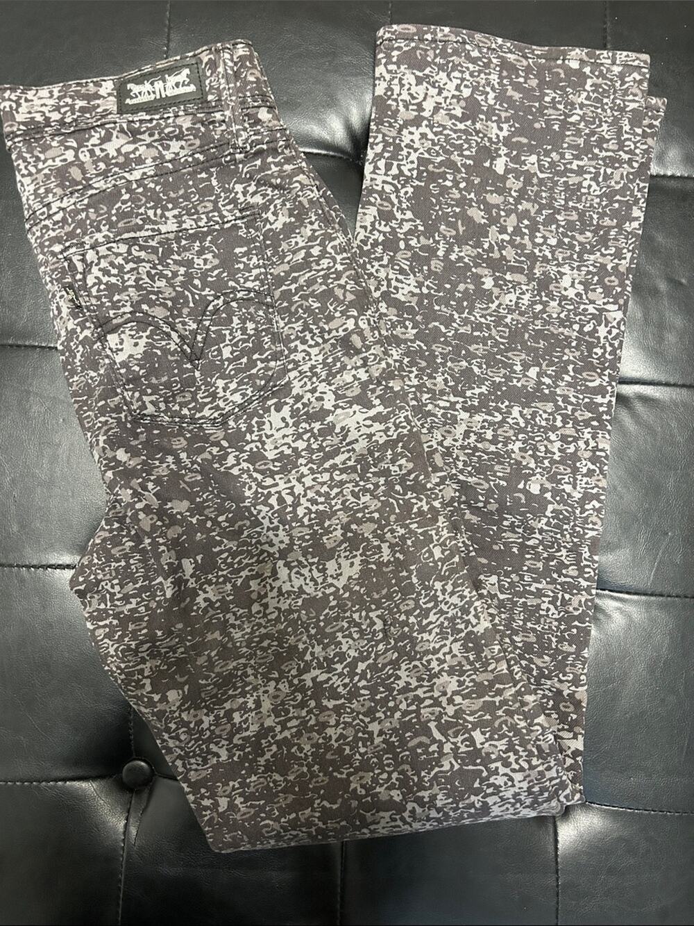 Perfectly Slimming 512 Straight Leg Printed Gray Pattern Jeans for Women